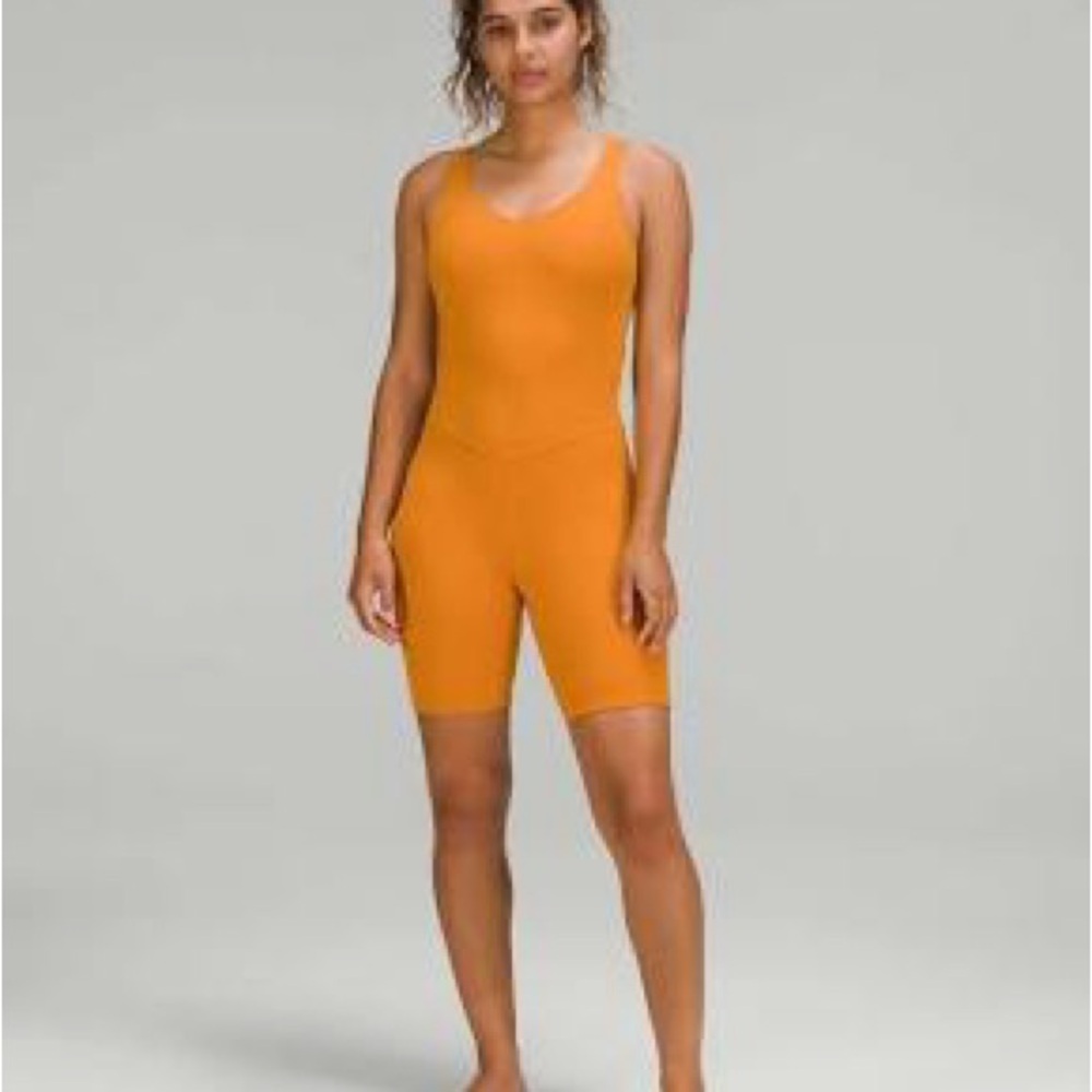 lululemon Align™ Bodysuit 8" Autumn Orange Size 4